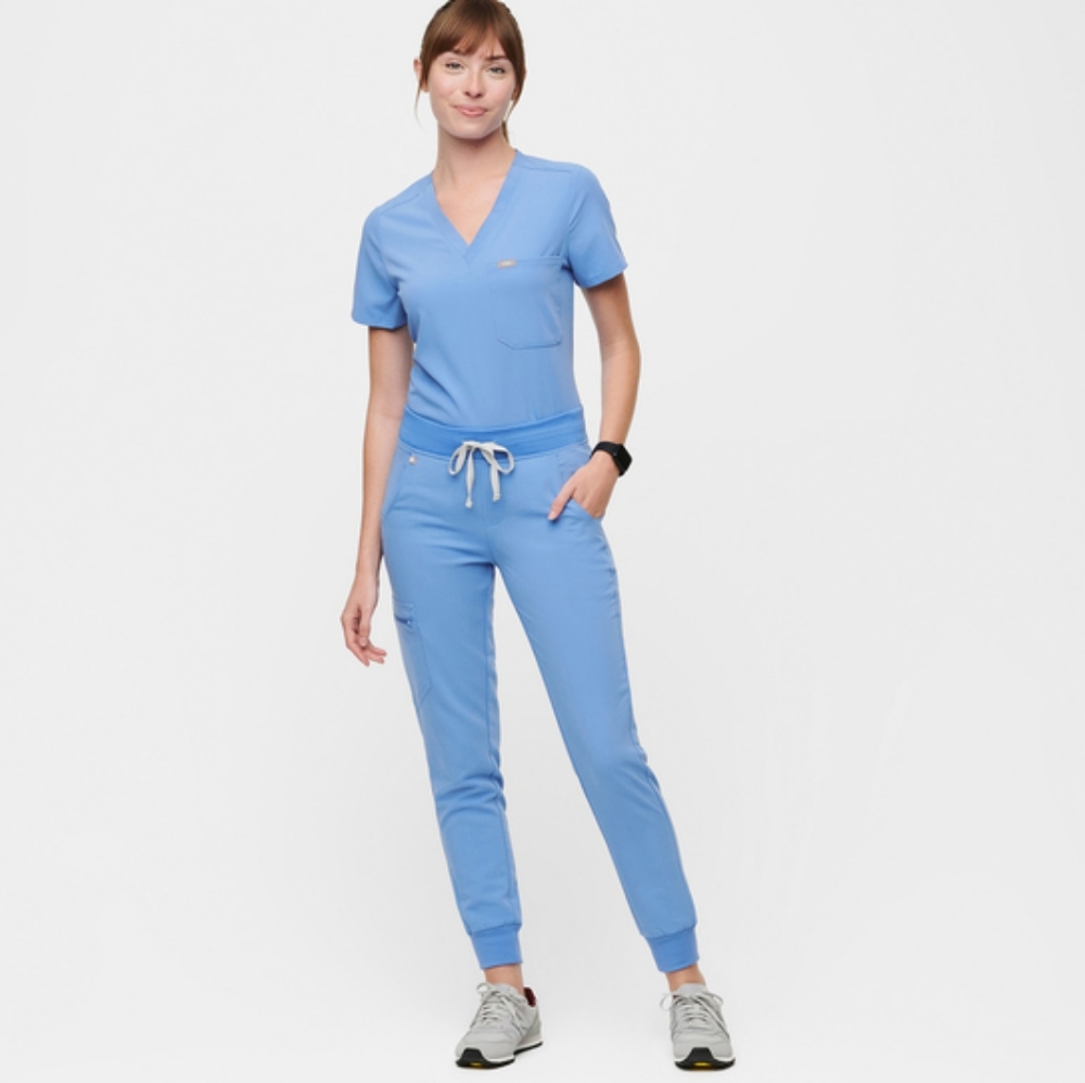 Figs Zamora Catarina Scrub Set Ceil Blue